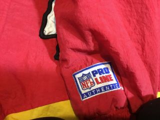 VTG KC Kansas City Chiefs Starter Jacket 90s YOUTH Sz M Puffer Coat Pullover KC 6