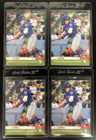 (4) 2019 Topps Now 299 Pete Alonso Rc Only 1,  031 Printed