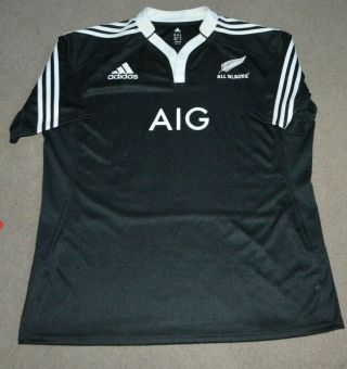 Zealand All Blacks Adidas Rugby Jersey Shirt 3xl Climacool