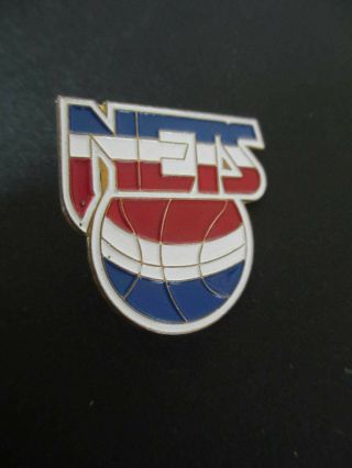 Vintage Nba Jersey Nets Basketball Logo Hat Lapel Pin