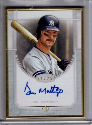 2017 Topps Transcendent Auto Don Mattingly Gold Framed 21/25 Autograph Yankees