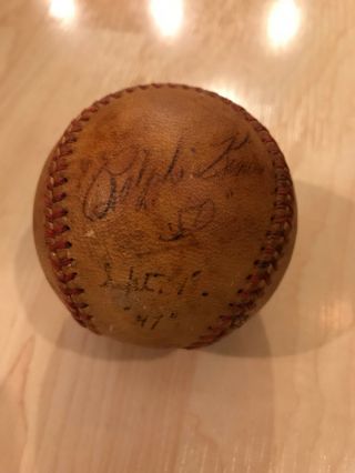 Ralph Kiner Baseball Signed Sept 18,  1947 Playing Days