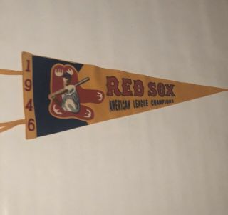 1946 Vintage Boston Red Sox American League Champions Pennant