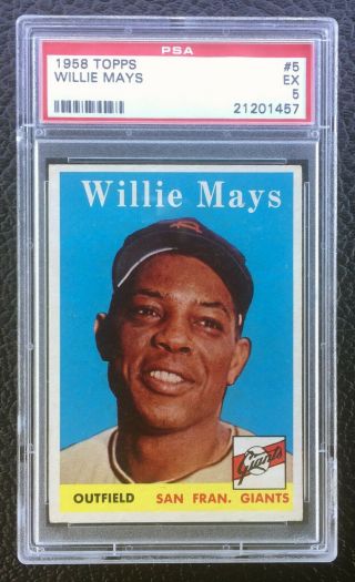 1958 Topps Willie Mays - Psa 5 - 5