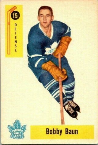 1958 - 59 Parkhurst Bobby Baun 15 Ex,  Hockey Week Blowout