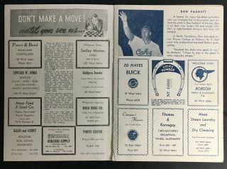 1950 Oakland Oaks Spring Training Baseball Program Mesa Pacific Coast League 4