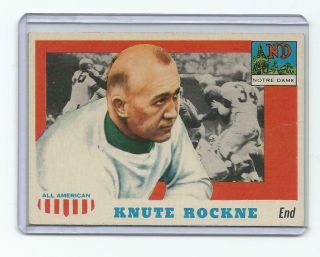 1955 Topps All American Football 16 Knute Rockne Vg Ex Notre Dame Irish Card