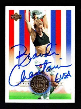 Brandi Chastain Signed 2000 Ud Usa Rookie Card 87 Psa/dna Guaranty Auto