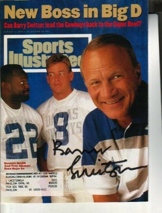 Barry Switzer Autographed Sports Illustrated Cover Dallas Cowboys Coach