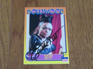 Eartha Kitt Autographed Hand Signed Hollywood Card Catwoman