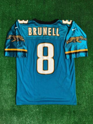 90 ' s Mark Brunell Jacksonville Jaguars Nike NFL Football Jersey Size Medium Aqua 4