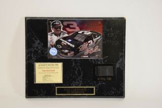 Dale Earnhardt Sr.  The Intimidator Plaque With Piece Of Racing Tire Winston Cup