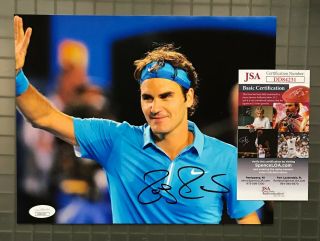 Roger Federer Signed 8x10 Tennis Photo Autographed Auto Jsa 1