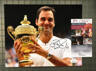 Roger Federer Signed 8x10 Tennis Photo Autographed Auto Jsa 4