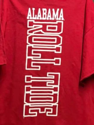 Alabama Crimson Tide Xl Shirt With Giant “roll Tide”,  On The Back.