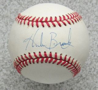 Hubie Brooks Expos Mets Autograph Signed Official N.  L.  Wm.  White Baseball Ball