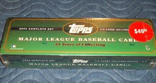 2002 Series 1&2 Topps Baseball Card Complete Boxed Set Factory S7