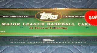 2002 Series 1&2 Topps Baseball Card Complete Boxed Set Factory S7 2