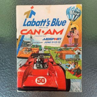1971 Mosport Park Labatts Blue Can Am Racing Program Mclaren Race Day Ticket Inc