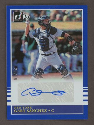 2019 Donruss Blue Gary Sanchez Signed Auto 29/99 York Yankees