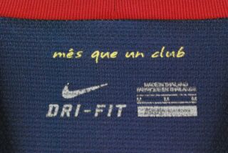 Lionel Messi FC Barcelona Soccer Jersey Mens Medium Striped Qatar Nike Blue 5