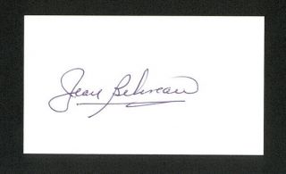 Jean Beliveau Montreal Canadiens Hof Signed Autograph Auto Business Card