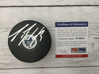 Dion Phaneuf Signed Toronto Maple Leafs Hockey Puck Psa Dna Autographed A
