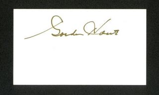 Gordie Howe Hof Detroit Red Wings Signed Autograph Auto Business Card