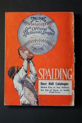 1922 Spalding ' s Official Base Ball Record Ruth Hornsby Cover Good 2