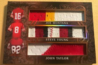 2019 Leaf Ultimate Joe Montana Steve Young 49ers Game Jersey Patch 4/6
