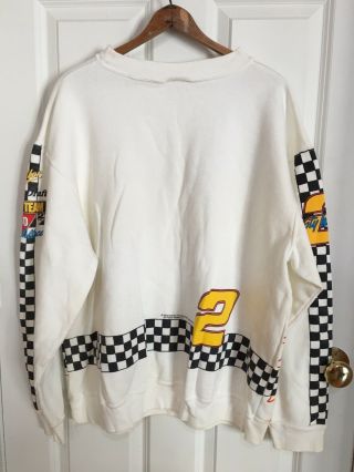 Vintage 80s 90s Rusty Wallace Sweatshirt NASCAR Racing All Over print Size XL 3
