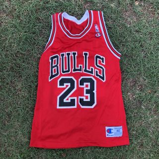 Vtg Champion Michael Jordan Jersey Chicago Bulls 23 Nba - Vintage 90s Size 40