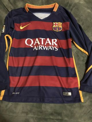 Nike Boy’s Dri - Fit Lionel Messi 10 Fc Barcelona Soccer Jersey Size Youth M