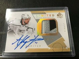 2018 - 19 Ud Sp Authentic Anze Kopitar Limited Auto Material /25