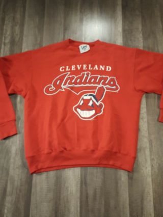 Vintage Lee Sport Mlb Cleveland Indians Sweatshirt Wahoo Men 