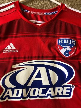 Mens Adidas Fc Dallas Advocare Mls Authentic Soccer Jersey Large