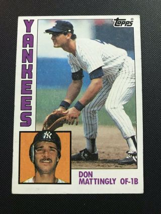 1984 Topps Don Mattingly Rc York Yankees Rookie Card 8
