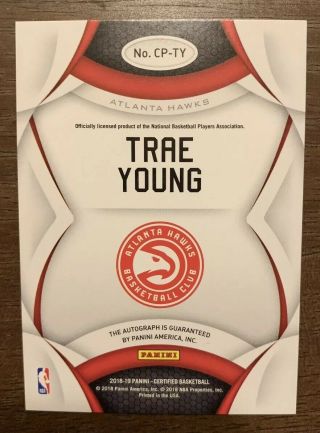 2018 - 19 Certified Potential Trae Young RC AUTO 4