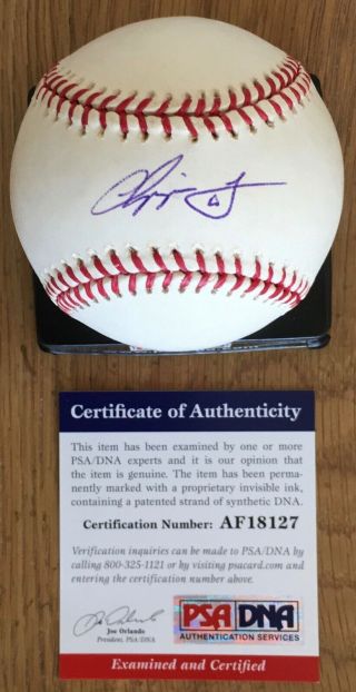 Chipper Jones Licensed Psa/dna Authenticated Signed Major League Baseball