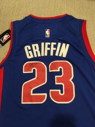 Exact Proof Blake Griffin Signed Autographed Detroit Pistons Jersey Oklahoma