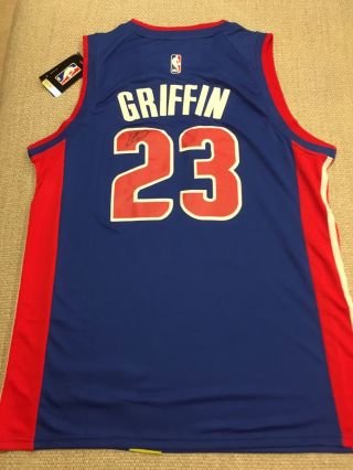 EXACT PROOF BLAKE GRIFFIN Signed Autographed DETROIT PISTONS Jersey Oklahoma 2