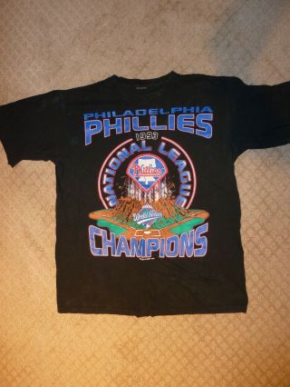 Vintage Philadelphia Phillies 1993 National League Champions T Shirt Tee Starter