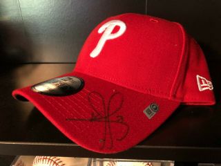 Vinny Velasquez Philadelphia Phillies Signed Hat Mlb Cert