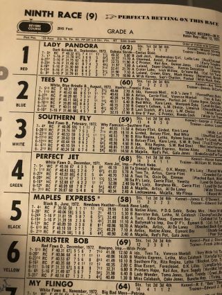 1975 Wonderland Greyhound Program 4