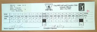 Pga Golf Motorola Western Open Tournament Scorecard 2 - 70 D.  A.  Weibring 7/4/97