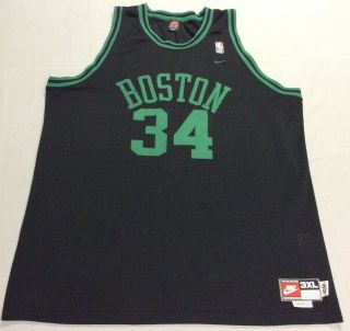 Throwback Boston Celtics 63 Paul Pierce Stitched Nike Black Jersey Mens Size 3xl