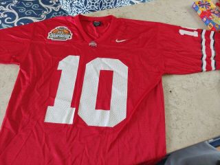 Ohio State Jersey Large Nike Authentic Team Apparel 10 Bcs Tostitos Patch