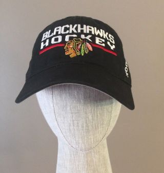 Chicago Blackhawks Reebok Nhl Center Ice Adjustable Hat