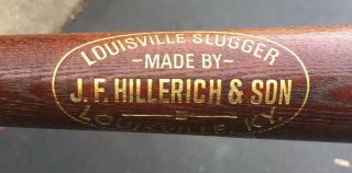 Louisville Slugger Ty Cobb J.  F.  Hillerich & Son Louisville Baseball Bat