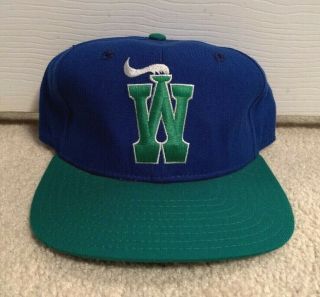 Charleston Wheelers Vintage Era Snapback Hat Minor League Milb Blue Cap Ds